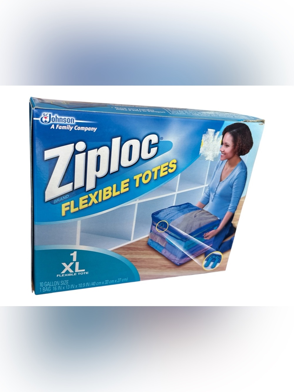 1 - Ziploc XL X-Large Flexible Storage Tote 10 Gallon Clear Plastic Sealed New